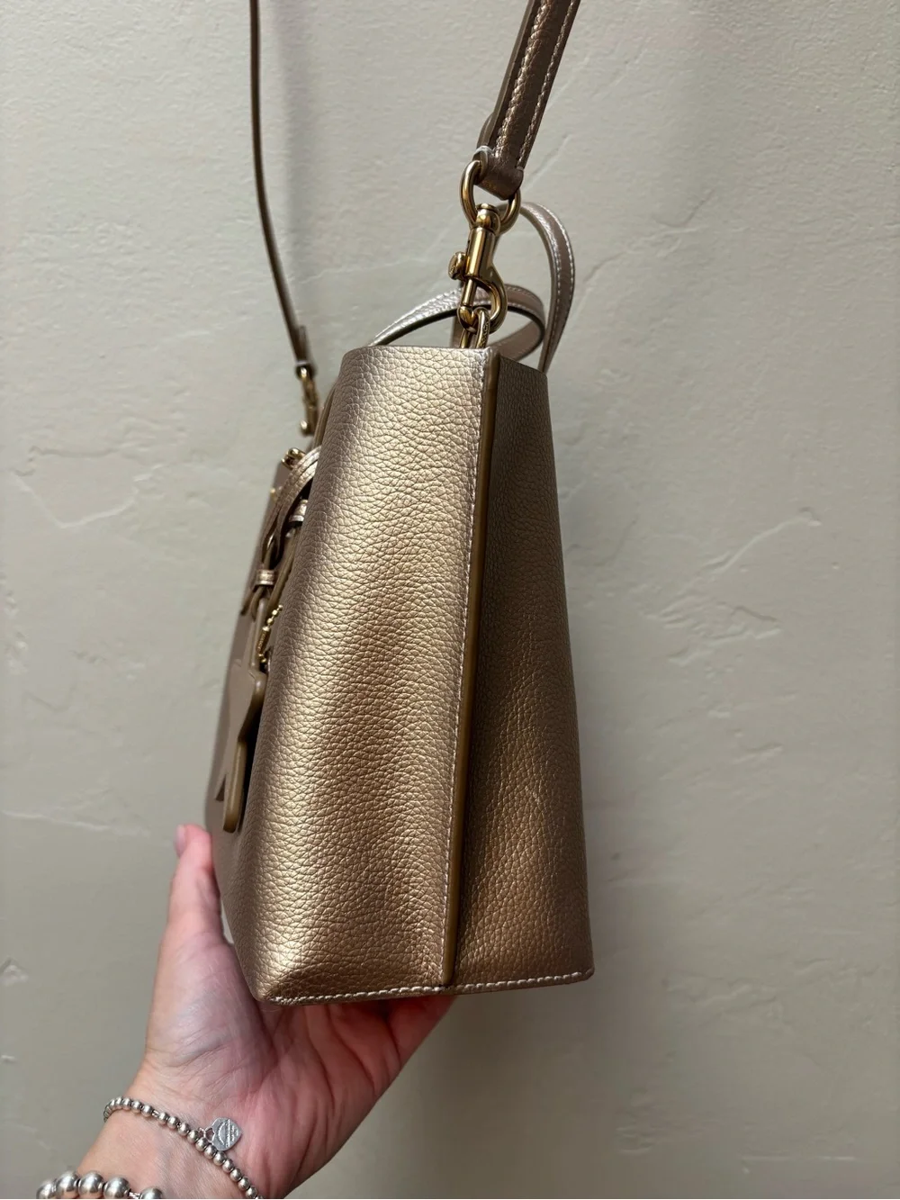 Coach Metallic Tote with Star Charm